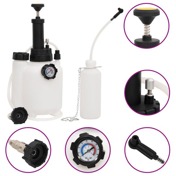 vidaXL bremseudlufter hvid og sort 3 l