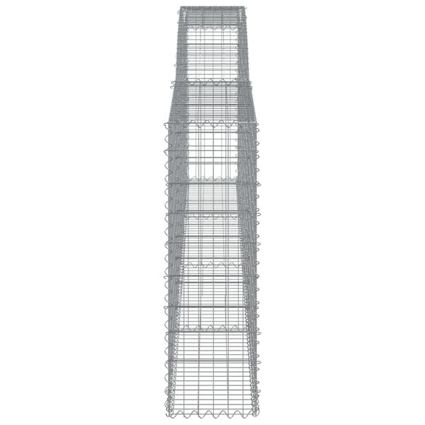 vidaXL buet gabionkurv 400x30x100/120 cm galvaniseret jern