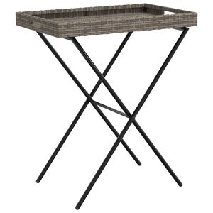 vidaXL bakkebord 65x40x75 cm polyrattan gr&aring;