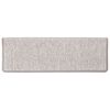 vidaXL selvkl&aelig;bende trappem&aring;tter 15 stk. 65x21x4 cm sisal-look platina