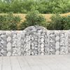 vidaXL buede gabionkurve 6 stk. 200x30x100/120 cm galvaniseret jern