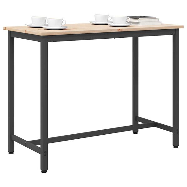 vidaXL bord Naturfarvet 100 x 50 x 77 cm Ingeni&oslash;rtr&aelig; og st&aring;l