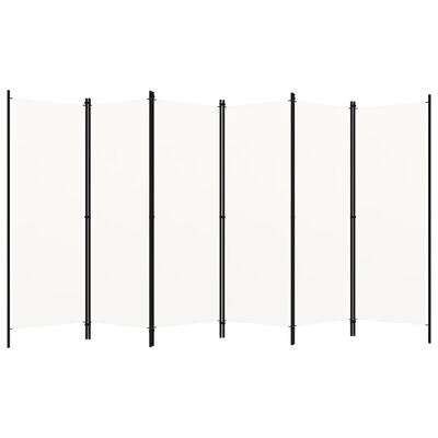 vidaXL 6-panels rumdeler 300 x 180 cm hvid