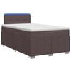 vidaXL Boxmadras med topmadras M&oslash;rk Brun 120 x 190 cm Stof