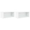 vidaXL CD Opbevaringsr&aelig;kke 2 stk. Hvid 40 x 17 x 17 cm Konstrueret tr&aelig;