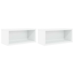 vidaXL CD Opbevaringsr&aelig;kke 2 stk. Hvid 40 x 17 x 17 cm Konstrueret tr&aelig;