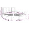 vidaXL sengeramme med sengegavl kingsize massivt tr&aelig;