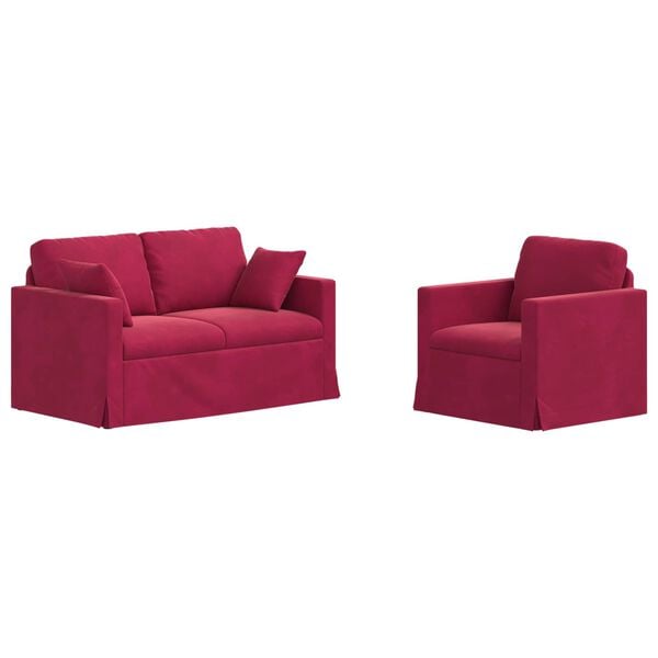 vidaXL Sofa 2 pcs Vinr&oslash;d
