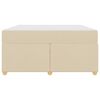 vidaXL Sengestel med madras Creme 160 x 200 cm Stof
