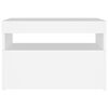 vidaXL sengebord med LED-lys 60x35x40 cm konstrueret træ hvid
