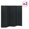 vidaXL 5-panels rumdeler 2 stk. 200x180 cm st&aring;l sort