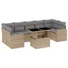 vidaXL sofas&aelig;t til haven 8 dele med hynder polyrattan beige