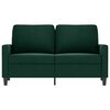 vidaXL 2-personers sofa 120 cm fl&oslash;jl m&oslash;rkegr&oslash;n