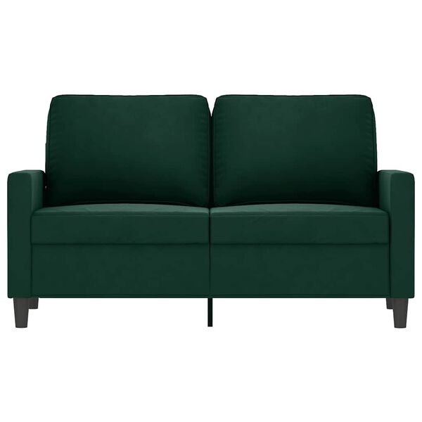 vidaXL 2-personers sofa 120 cm fl&oslash;jl m&oslash;rkegr&oslash;n