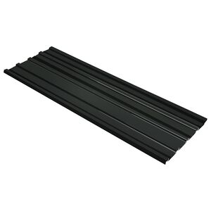 vidaXL Tagpanel 12 pcs Antracit 129 x 45 cm Galvaniseret st&aring;l