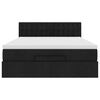 vidaXL Ottoman seng med madras & LEDs Sort 140x200 cm Stof