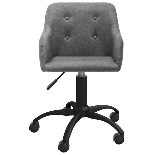 vidaXL drejelige spisebordsstole 4 stk. stof lysegr&aring;