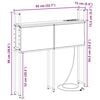 vidaXL Opbevaringshovedgavl med Opladningsstation Brun eg 80 cm