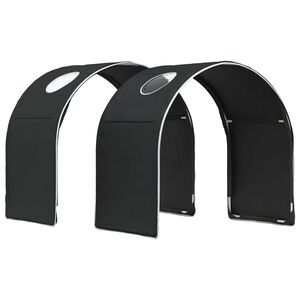 vidaXL Seng Tunnel 2 pcs Sort 211 x 52,5 x 2 cm Polyester