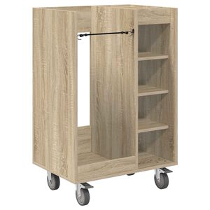 vidaXL Golf Skab med hjul Ensfarvet Sonoma eg 65 x 45 x 98 cm