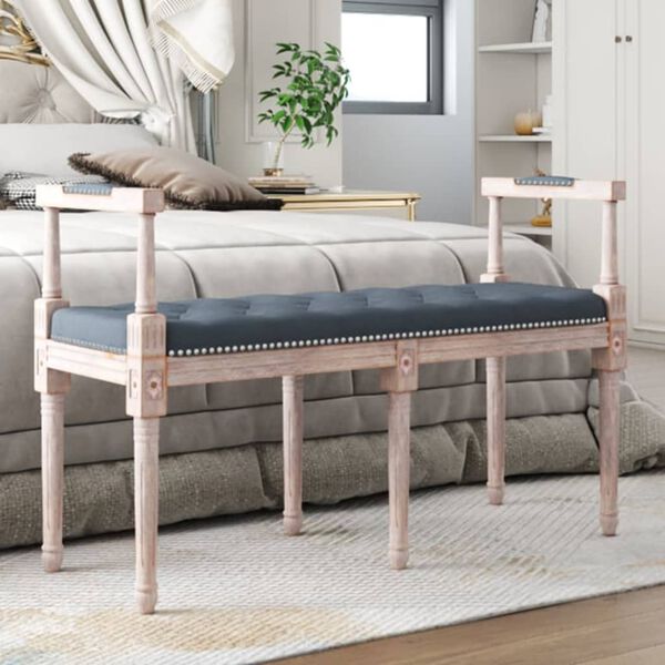 vidaXL bænk 110x40x70 cm velour mørkegrå