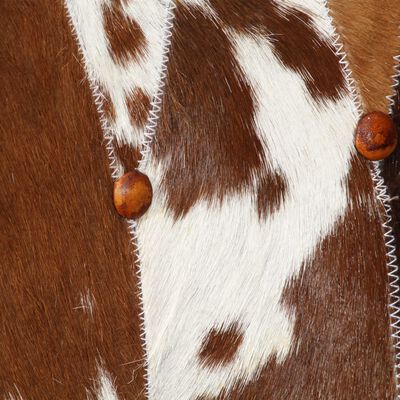 vidaXL pelset lænestol ægte læder brun og hvid