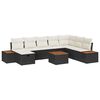 vidaXL Havesofa S&aelig;t 9 stk. Sort polyrattan