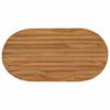 vidaXL Bordplade 80 x 40 x 3,5 cm Oval Massiv Teaktr&aelig; Naturfarvet