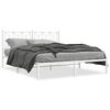 vidaXL sengeramme med sengegavl 150x200 cm metal hvid