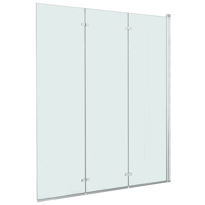 vidaXL foldbar brusekabine 3 paneler ESG 130x138 cm