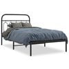 vidaXL sengeramme med sengegavl 107x203 cm metal sort