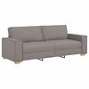 vidaXL 3-personers sofa Gr&aring;brun 220 cm Stof