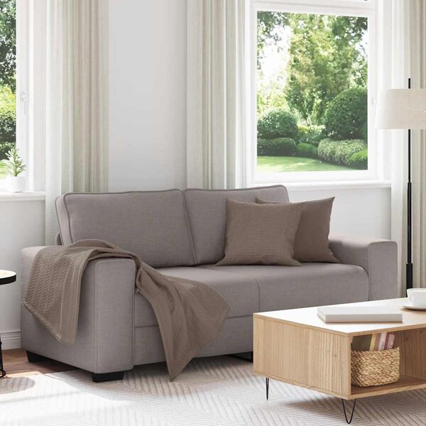 vidaXL 2-personers sofa 180x77x82 cm stof gr&aring;brun