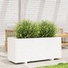 vidaXL plantekasse 110x40x49,5 cm massivt fyrretræ hvid