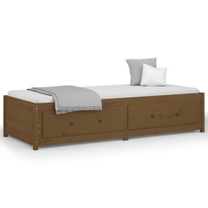 vidaXL daybed 90x200 cm massivt fyrretr&aelig; gyldenbrun