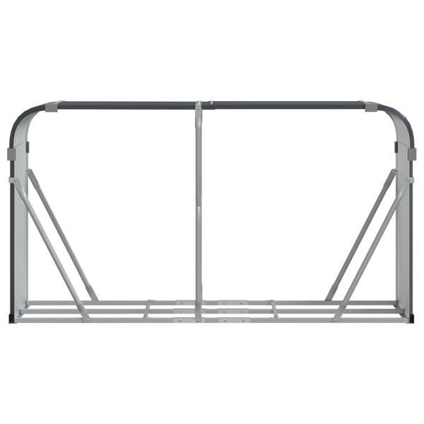 vidaXL brændestativ 180x45x100 cm galvaniseret stål antracitgrå