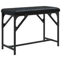 vidaXL spisebordsbænk 62x32x45 cm stål og kunstlæder sort