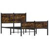 vidaXL sengeramme uden madras 120x190 cm metal røget egetræsfarve