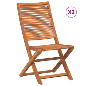 vidaXL Klapstole 2 stk. massivt tr&aelig; akacie