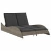 vidaXL liggestol med hynder 114x205x73 cm polyrattan gr&aring;