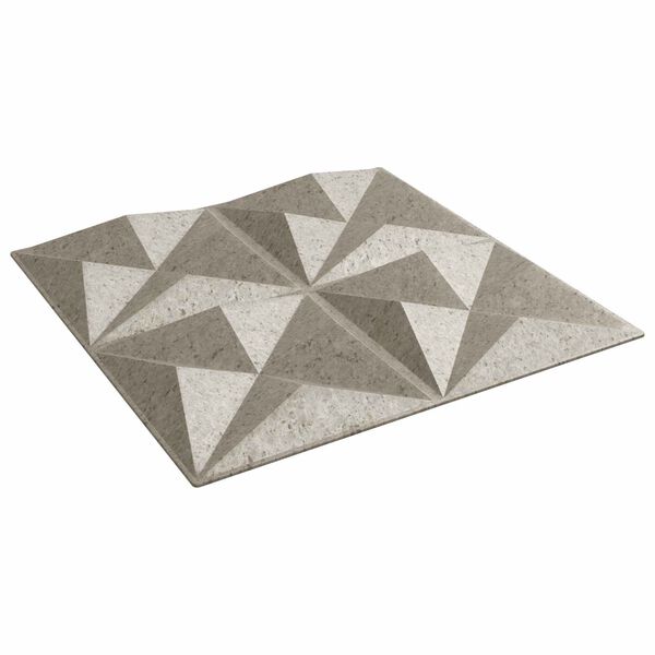 vidaXL V&aelig;gpaneler 12 pcs Origami Beton 50 x 50 cm XPS Skum