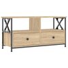 vidaXL tv-bord 90x33x45 cm konstrueret tr&aelig; og jern sonoma-eg