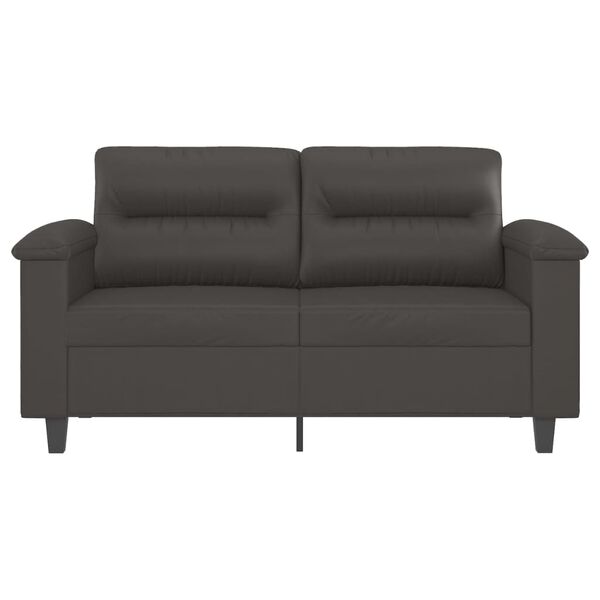 vidaXL 2-personers sofa 120 cm kunstl&aelig;der gr&aring;