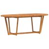 vidaXL havespisebord ovalt 200x90x75 cm massivt tr&aelig; akacie