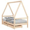 vidaXL sengeramme til juniorseng 80x160 cm massivt fyrretr&aelig;