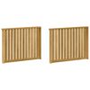 vidaXL Arml&aelig;nsmodul 2 pcs Hvid 80 x 6 x 61 cm Massivt Akacietr&aelig;
