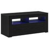 vidaXL TV-skab 90 x 35 x 40 cm Sort eg Konstrueret tr&aelig;