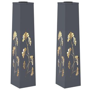vidaXL Solar LED sti lys 2 stk. Varm hvid 18 x 18 x 80 cm
