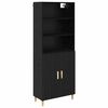 vidaXL Highboard Sort eg 69,5 x 32,5 x 180 cm Konstrueret tr&aelig;