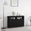 vidaXL Sideboard Sort eg 116 x 30 x 75 cm Konstrueret tr&aelig;